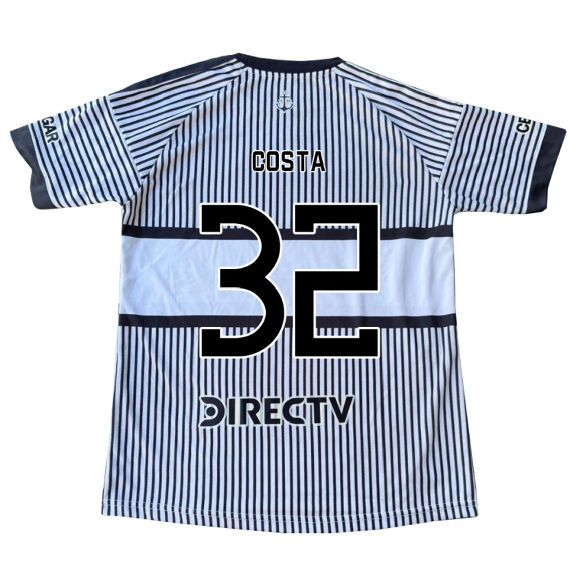 Danxen Femme Maillot Ayrton Costa #32 Blanc Noir Jaune Tenues Extérieur 2026/27 T-Shirt