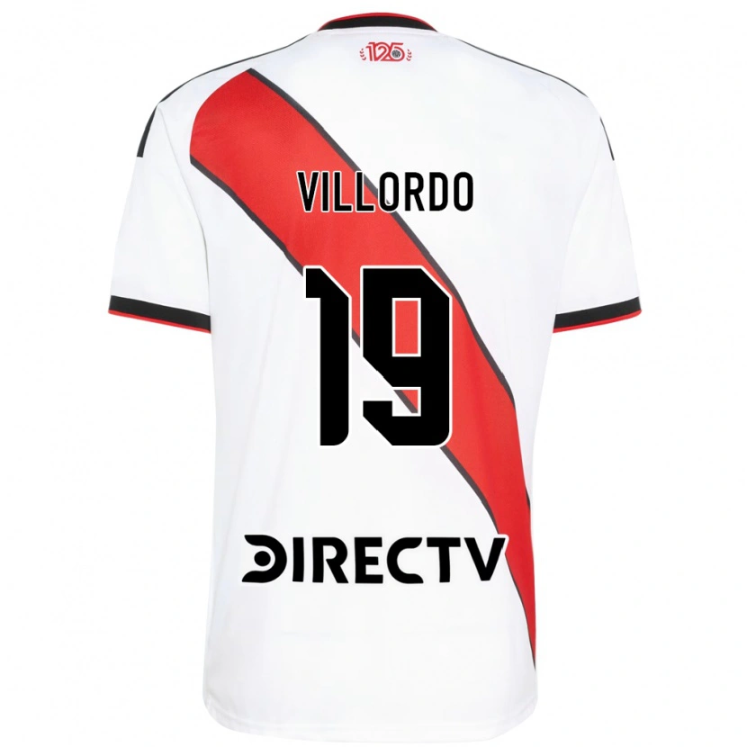 Danxen Enfant Maillot Juan Villordo #19 Rouge Blanc Noir Tenues Domicile 2026/27 T-Shirt