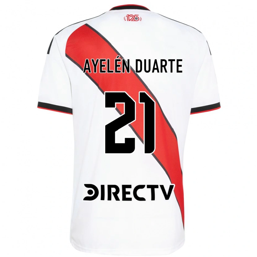 Danxen Enfant Maillot Camila Ayelén Duarte #21 Rouge Blanc Noir Tenues Domicile 2026/27 T-Shirt