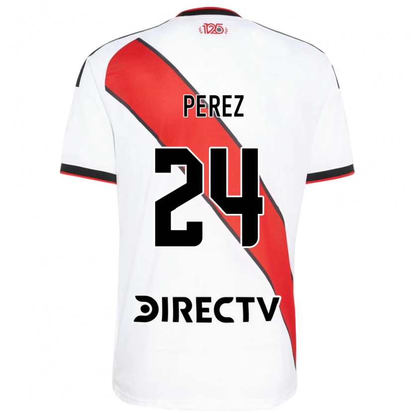 Danxen Enfant Maillot Enzo Perez #24 Rouge Blanc Noir Tenues Domicile 2026/27 T-Shirt
