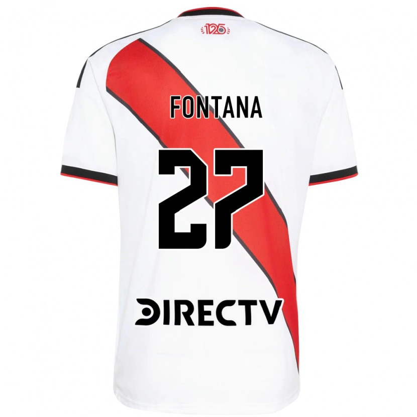 Danxen Enfant Maillot Agustin Fontana #27 Rouge Blanc Noir Tenues Domicile 2026/27 T-Shirt