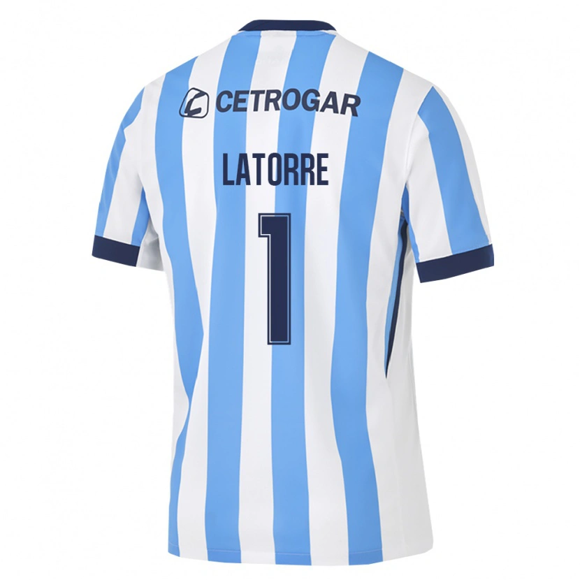 Danxen Enfant Maillot Lucio Latorre #1 Bleu Clair Blanc Noir Tenues Domicile 2026/27 T-Shirt
