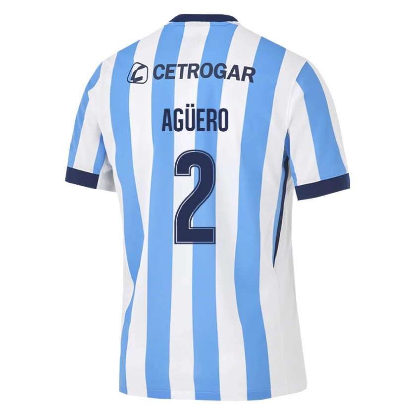 Danxen Enfant Maillot Luciano Agüero #2 Bleu Clair Blanc Noir Tenues Domicile 2026/27 T-Shirt
