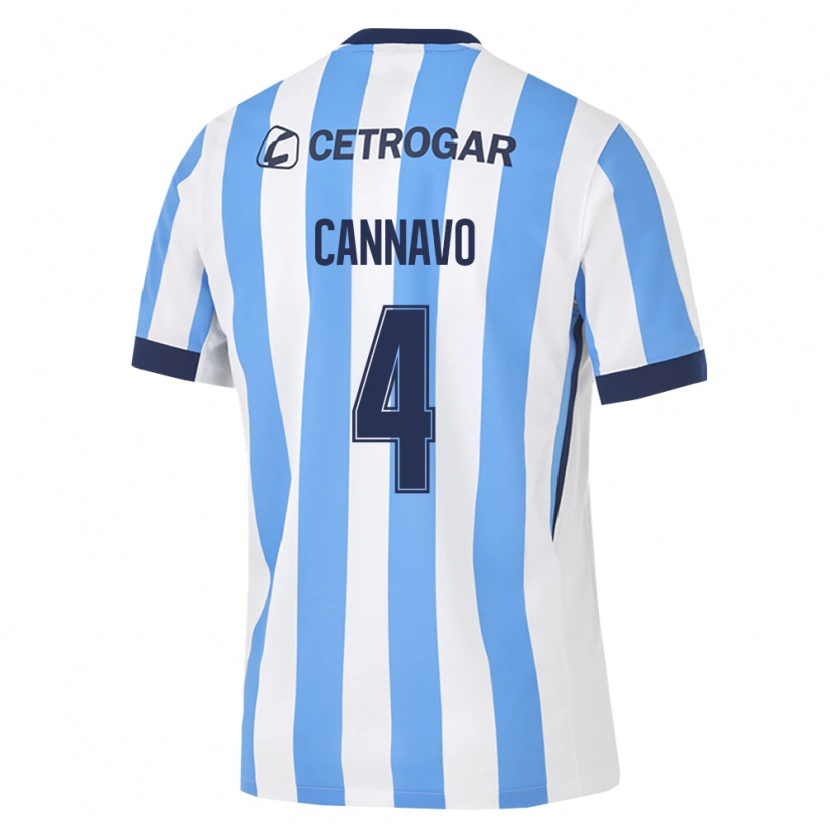 Danxen Enfant Maillot Ezequiel Cannavo #4 Bleu Clair Blanc Noir Tenues Domicile 2026/27 T-Shirt