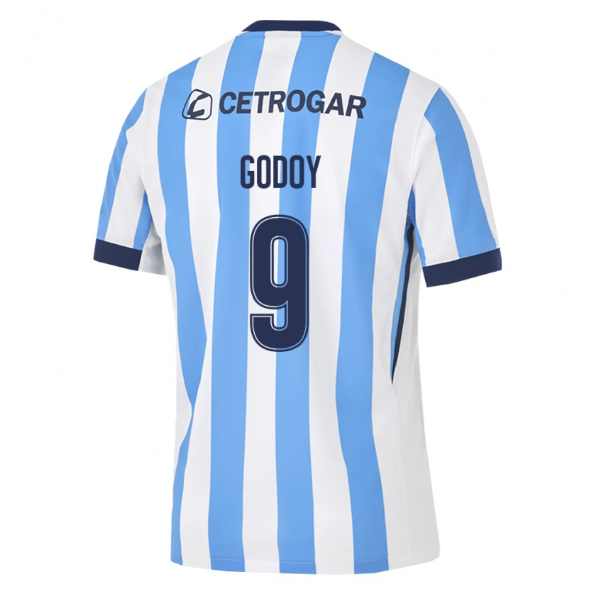 Danxen Enfant Maillot Santiago Godoy #9 Bleu Clair Blanc Noir Tenues Domicile 2026/27 T-Shirt