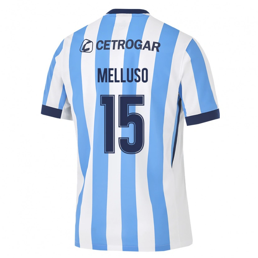 Danxen Enfant Maillot Mateo Melluso #15 Bleu Clair Blanc Noir Tenues Domicile 2026/27 T-Shirt