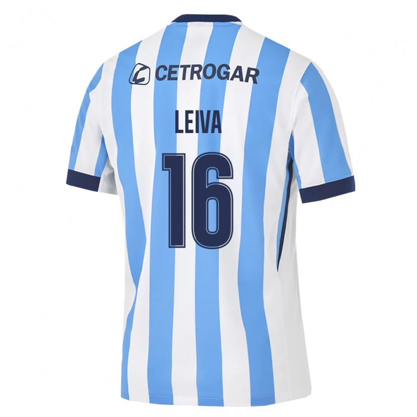 Danxen Enfant Maillot Gonzalo Leiva #16 Bleu Clair Blanc Noir Tenues Domicile 2026/27 T-Shirt
