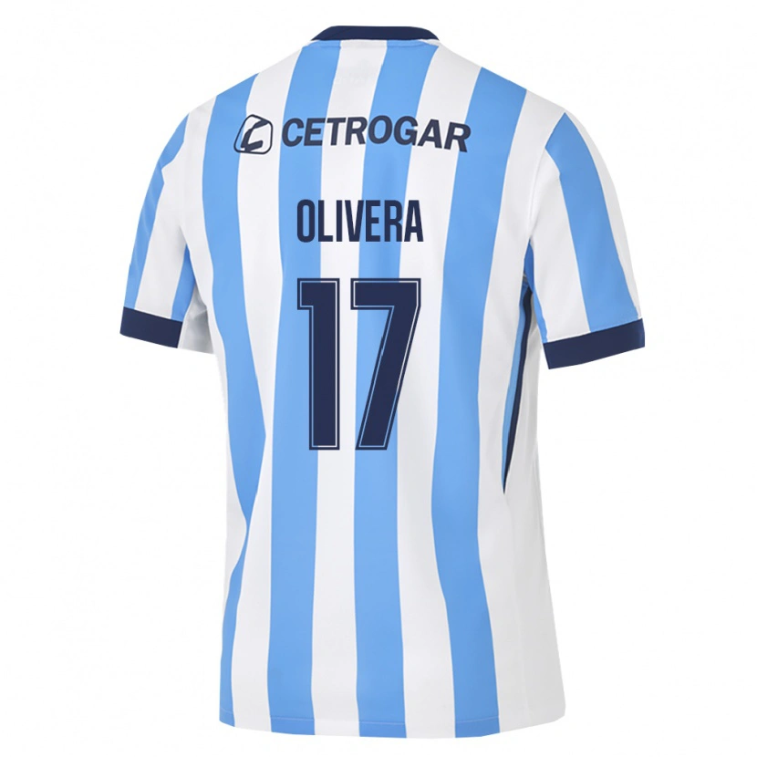 Danxen Enfant Maillot Nazareno Olivera #17 Bleu Clair Blanc Noir Tenues Domicile 2026/27 T-Shirt