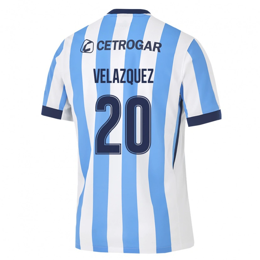 Danxen Enfant Maillot Joán Velazquez #20 Bleu Clair Blanc Noir Tenues Domicile 2026/27 T-Shirt