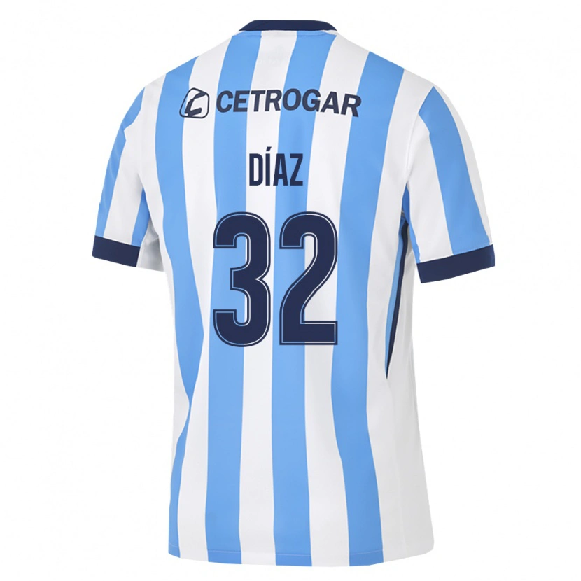 Danxen Enfant Maillot Lautaro Díaz #32 Bleu Clair Blanc Noir Tenues Domicile 2026/27 T-Shirt
