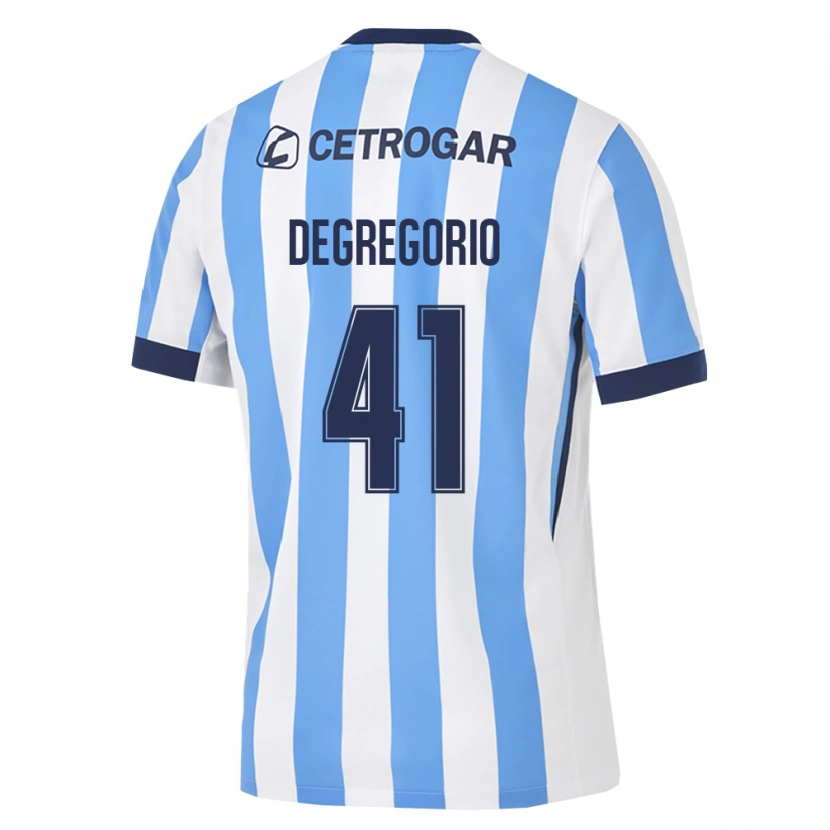 Danxen Enfant Maillot Ramiro Degregorio #41 Bleu Clair Blanc Noir Tenues Domicile 2026/27 T-Shirt