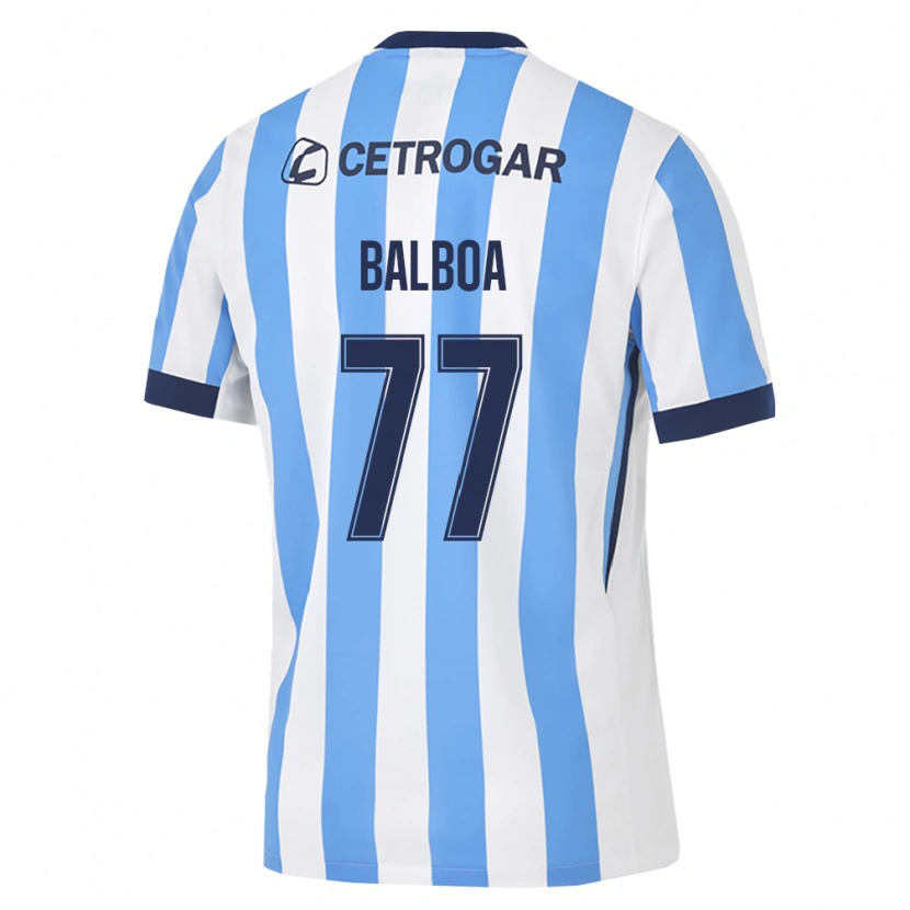Danxen Enfant Maillot Adrián Balboa #77 Bleu Clair Blanc Noir Tenues Domicile 2026/27 T-Shirt