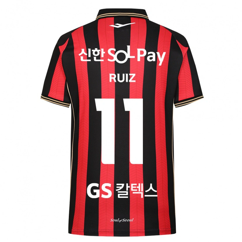 Danxen Enfant Maillot Leonardo Ruiz #11 Rouge Blanc Noir Tenues Domicile 2026/27 T-Shirt