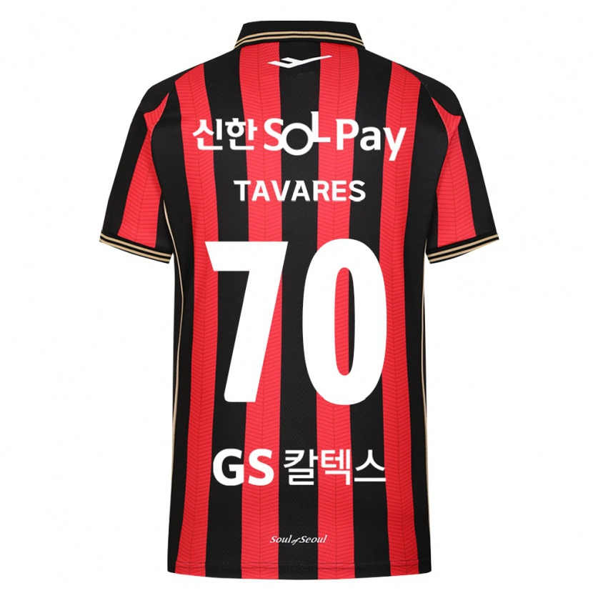Danxen Enfant Maillot Ronaldo Tavares #70 Rouge Blanc Noir Tenues Domicile 2026/27 T-Shirt
