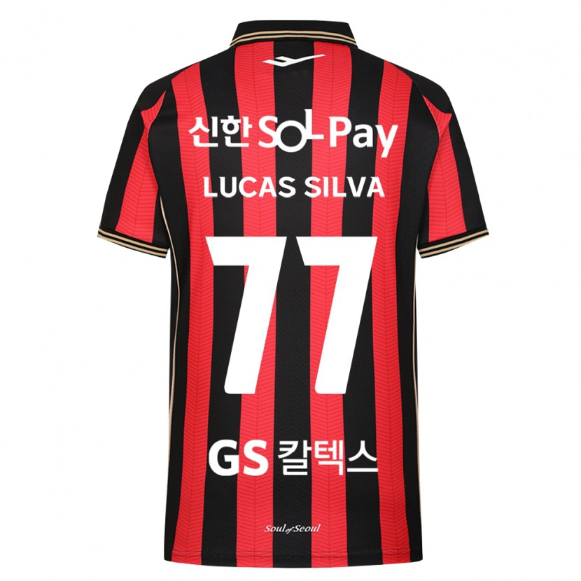 Danxen Enfant Maillot Lucas Silva #77 Rouge Blanc Noir Tenues Domicile 2026/27 T-Shirt