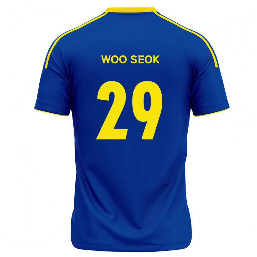 Danxen Enfant Maillot Woo-Seok Jung #29 Bleu Royal Jaune Tenues Domicile 2026/27 T-Shirt