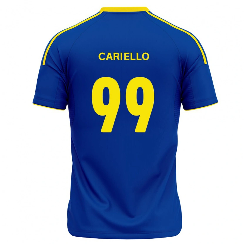 Danxen Enfant Maillot Yago Cariello #99 Bleu Royal Jaune Tenues Domicile 2026/27 T-Shirt