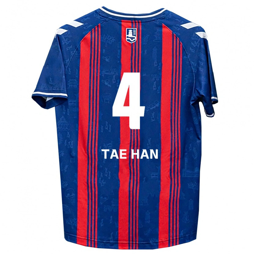 Danxen Enfant Maillot Tae-Han Kim #4 Bleu Rouge Blanc Tenues Domicile 2026/27 T-Shirt
