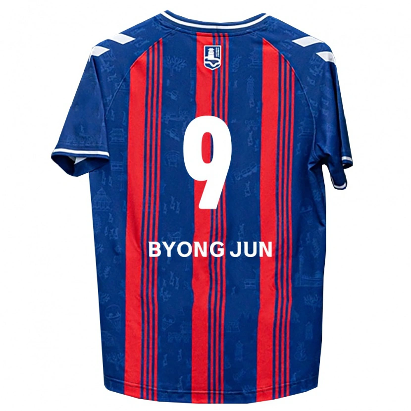 Danxen Enfant Maillot Byong-Jun An #9 Bleu Rouge Blanc Tenues Domicile 2026/27 T-Shirt
