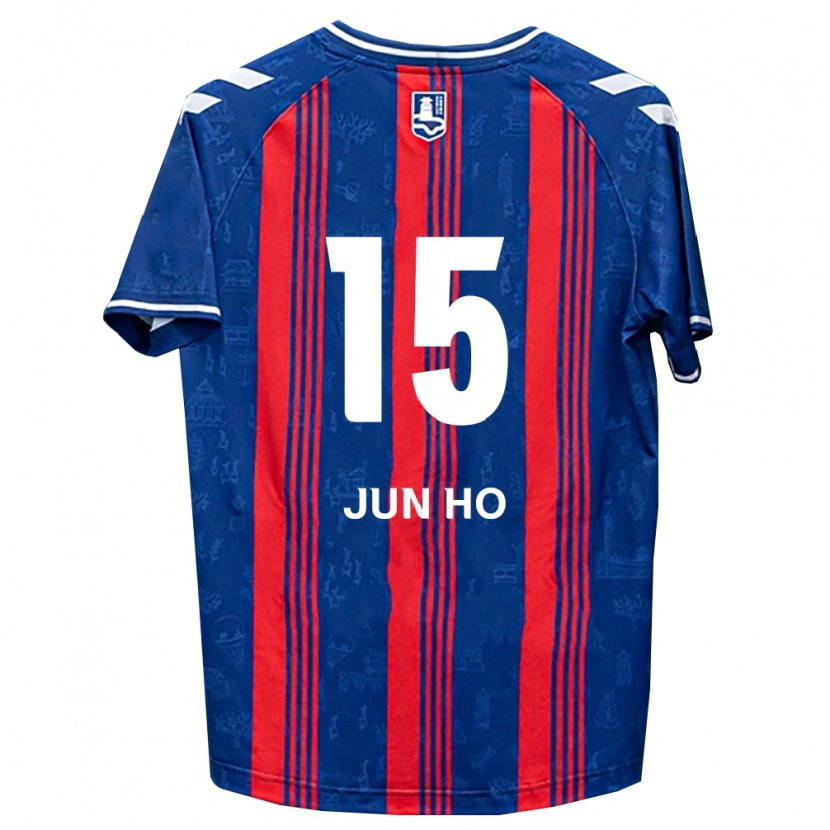Danxen Enfant Maillot Jun-Ho Hong #15 Bleu Rouge Blanc Tenues Domicile 2026/27 T-Shirt