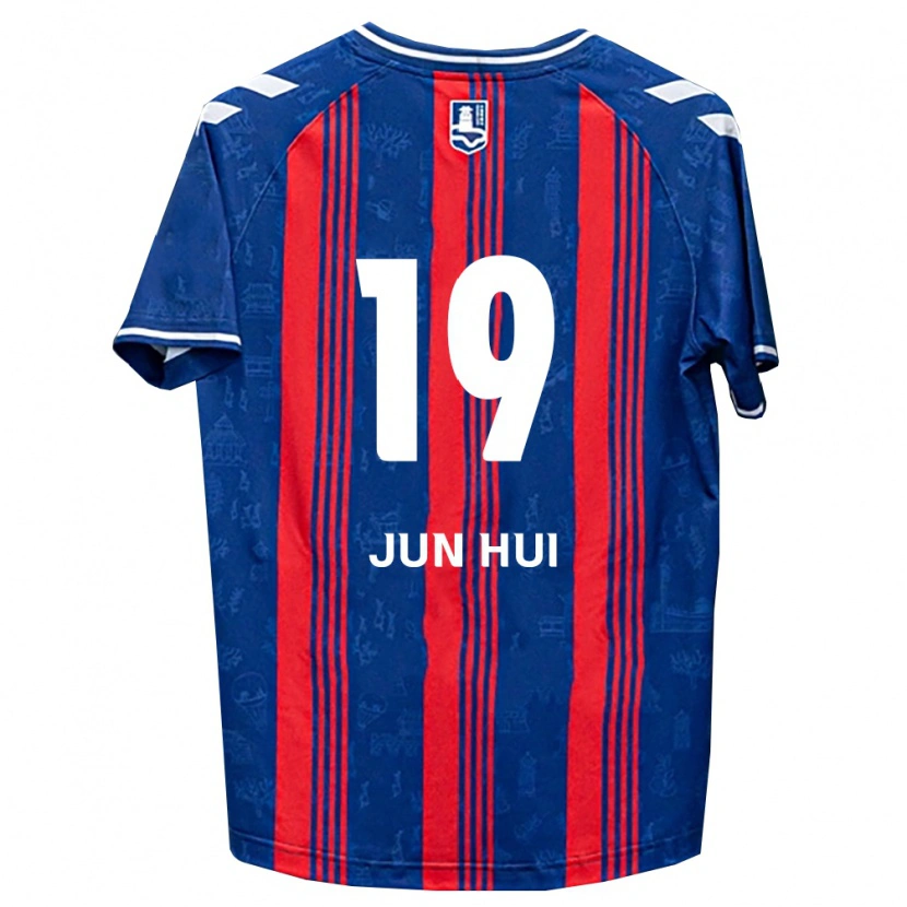 Danxen Enfant Maillot Jun-Hui Park #19 Bleu Rouge Blanc Tenues Domicile 2026/27 T-Shirt