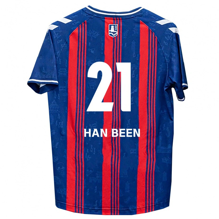 Danxen Enfant Maillot Han-Been Yang #21 Bleu Rouge Blanc Tenues Domicile 2026/27 T-Shirt