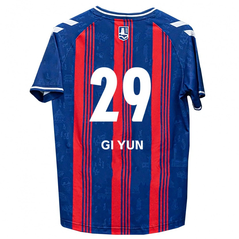 Danxen Enfant Maillot Gi-Yun Choi #29 Bleu Rouge Blanc Tenues Domicile 2026/27 T-Shirt