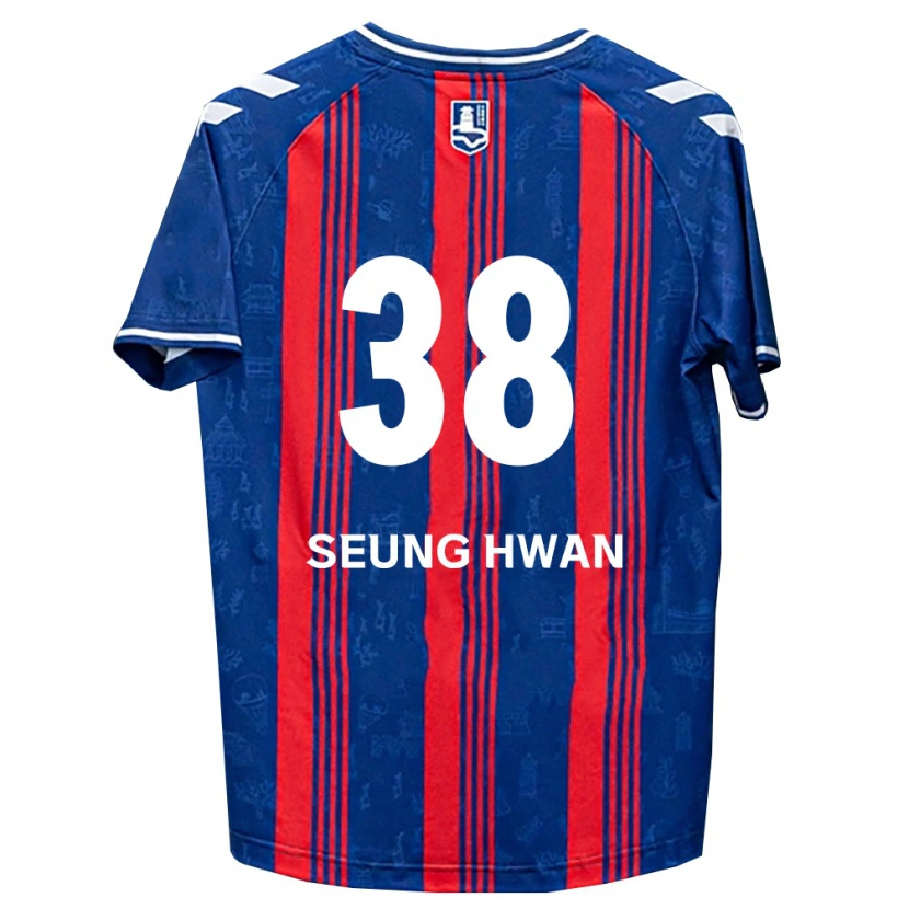 Danxen Enfant Maillot Seung-Hwan Baek #38 Bleu Rouge Blanc Tenues Domicile 2026/27 T-Shirt
