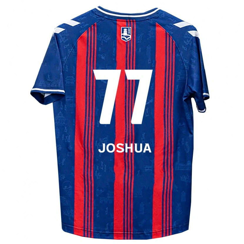 Danxen Enfant Maillot Joshua Eui-Jin Chung #77 Bleu Rouge Blanc Tenues Domicile 2026/27 T-Shirt
