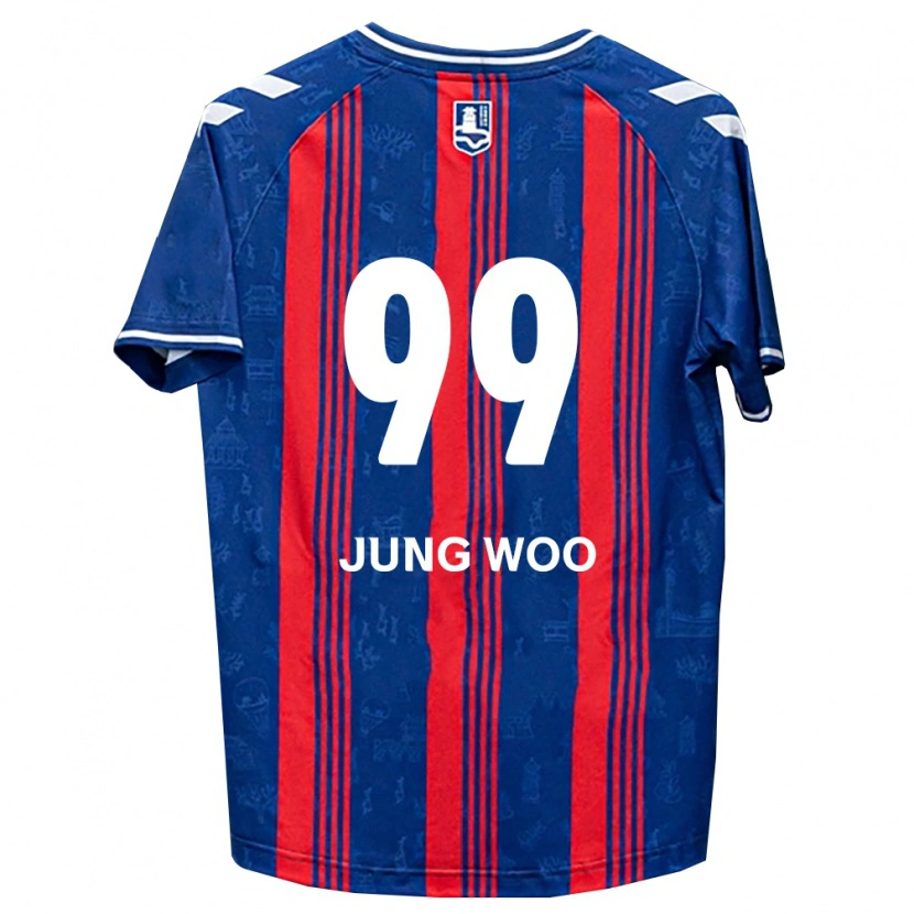 Danxen Enfant Maillot Jung-Woo Ha #99 Bleu Rouge Blanc Tenues Domicile 2026/27 T-Shirt