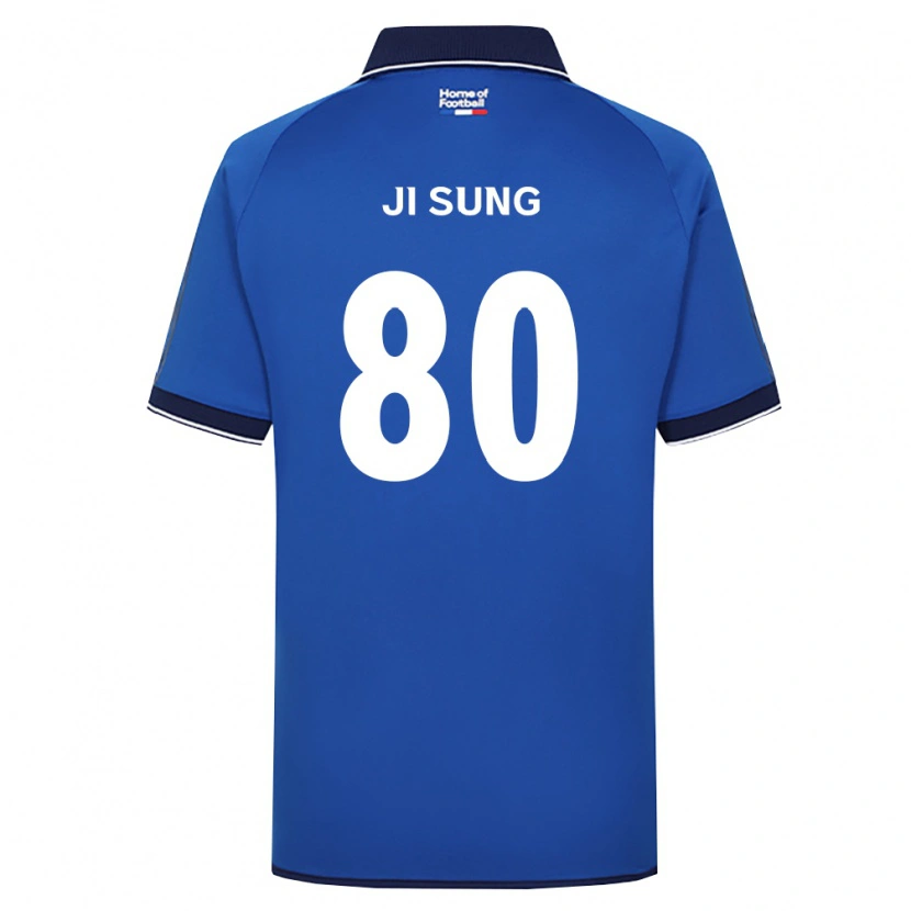 Danxen Enfant Maillot Ji-Sung Kim #80 Bleu Royal Blanc Rouge Tenues Domicile 2026/27 T-Shirt