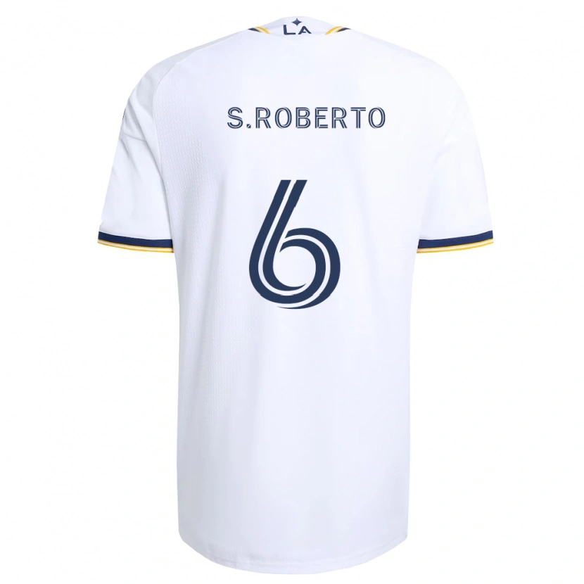 Danxen Enfant Maillot Sergi Roberto #6 Bleu Jaune Et Blanc Tenues Domicile 2026/27 T-Shirt
