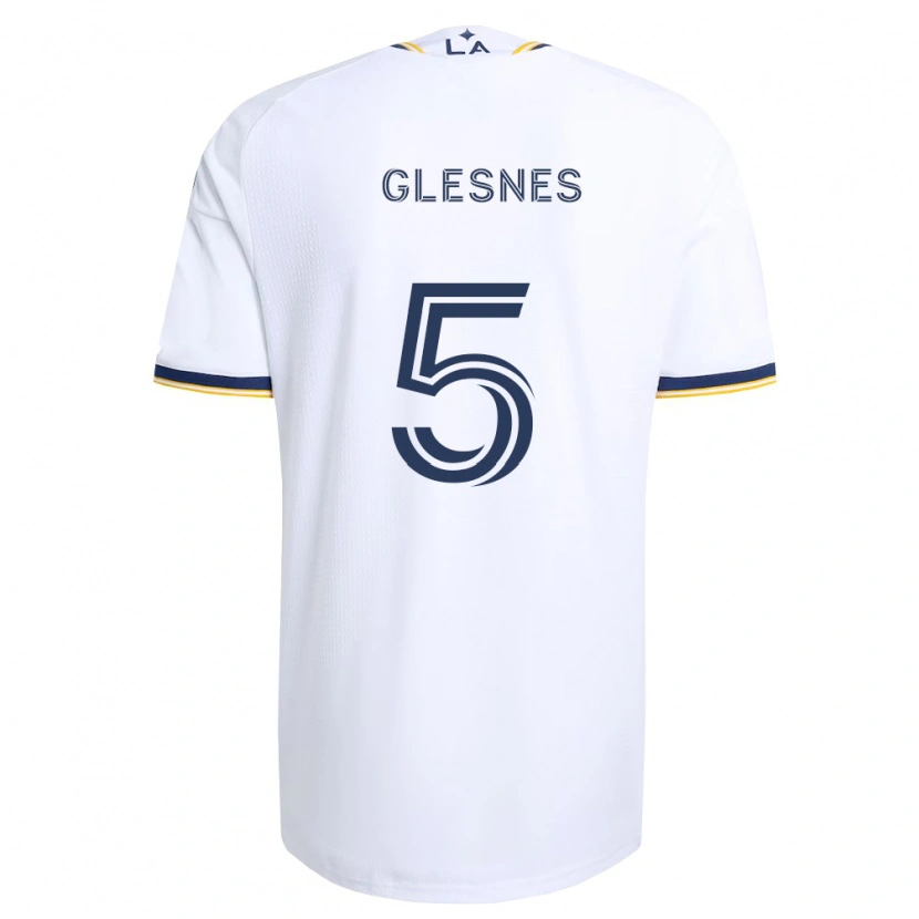 Danxen Enfant Maillot Jakob Glesnes #5 Bleu Jaune Et Blanc Tenues Domicile 2026/27 T-Shirt