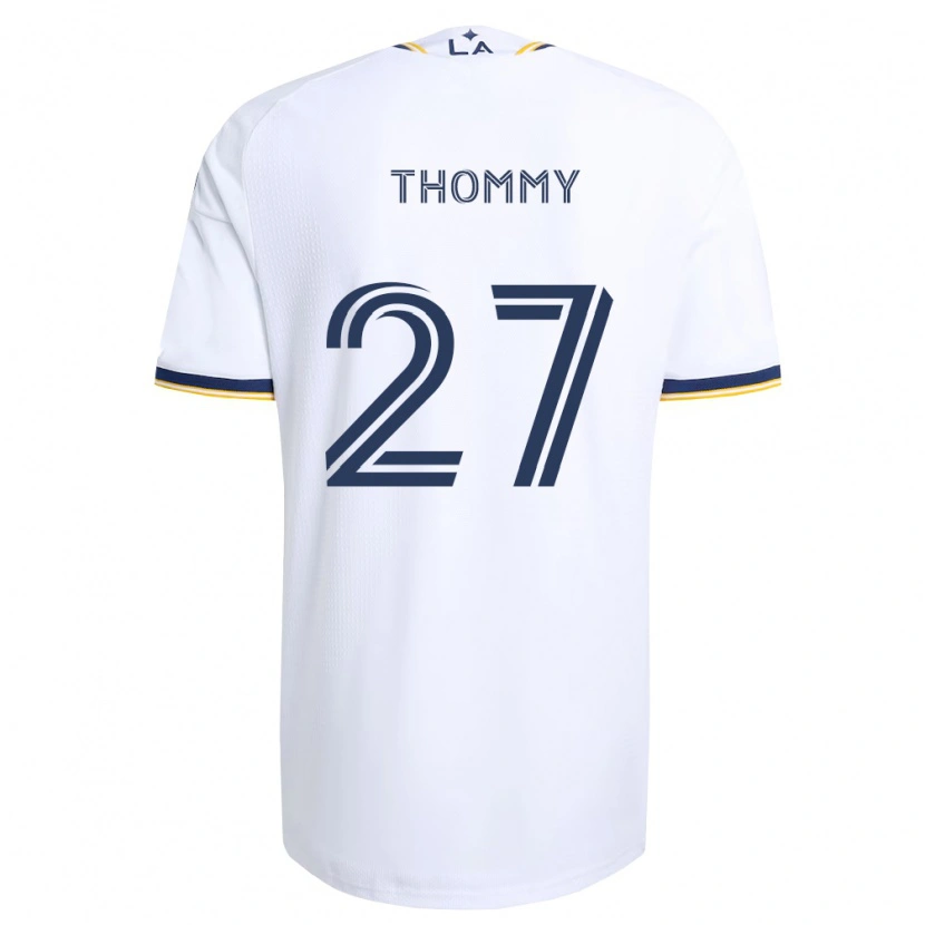Danxen Enfant Maillot Erik Thommy #27 Bleu Jaune Et Blanc Tenues Domicile 2026/27 T-Shirt