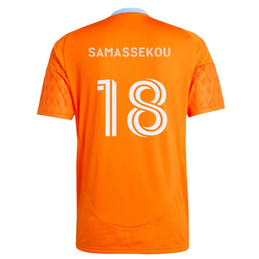 Danxen Enfant Maillot Diadié Samassékou #18 Orange Blanc Tenues Domicile 2026/27 T-Shirt