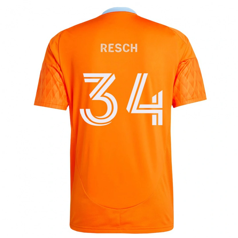 Danxen Enfant Maillot Agustin Resch #34 Orange Blanc Tenues Domicile 2026/27 T-Shirt