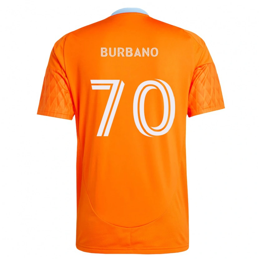 Danxen Enfant Maillot Jordy Burbano #70 Orange Blanc Tenues Domicile 2026/27 T-Shirt