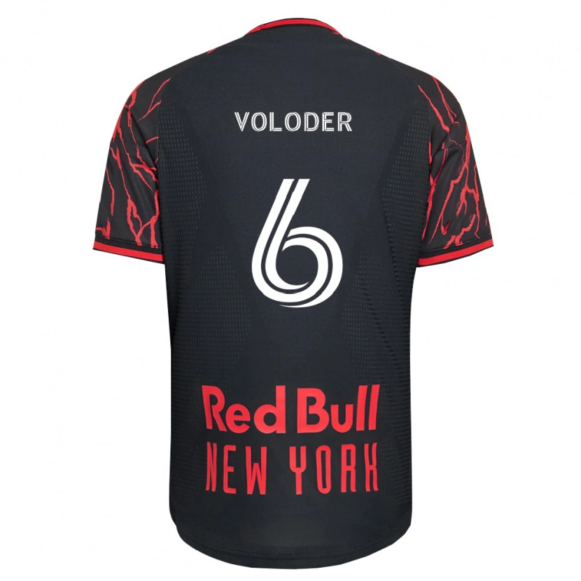 Danxen Enfant Maillot Robert Voloder #6 Rouge Noir Blanc Tenues Domicile 2026/27 T-Shirt