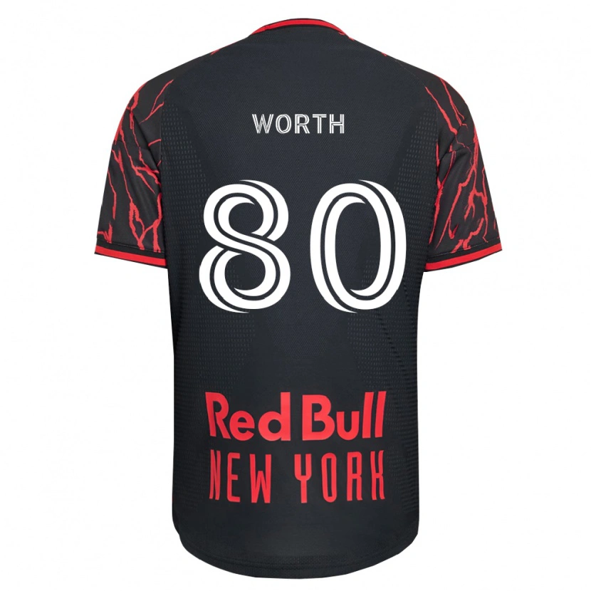 Danxen Enfant Maillot Nate Worth #80 Rouge Noir Blanc Tenues Domicile 2026/27 T-Shirt