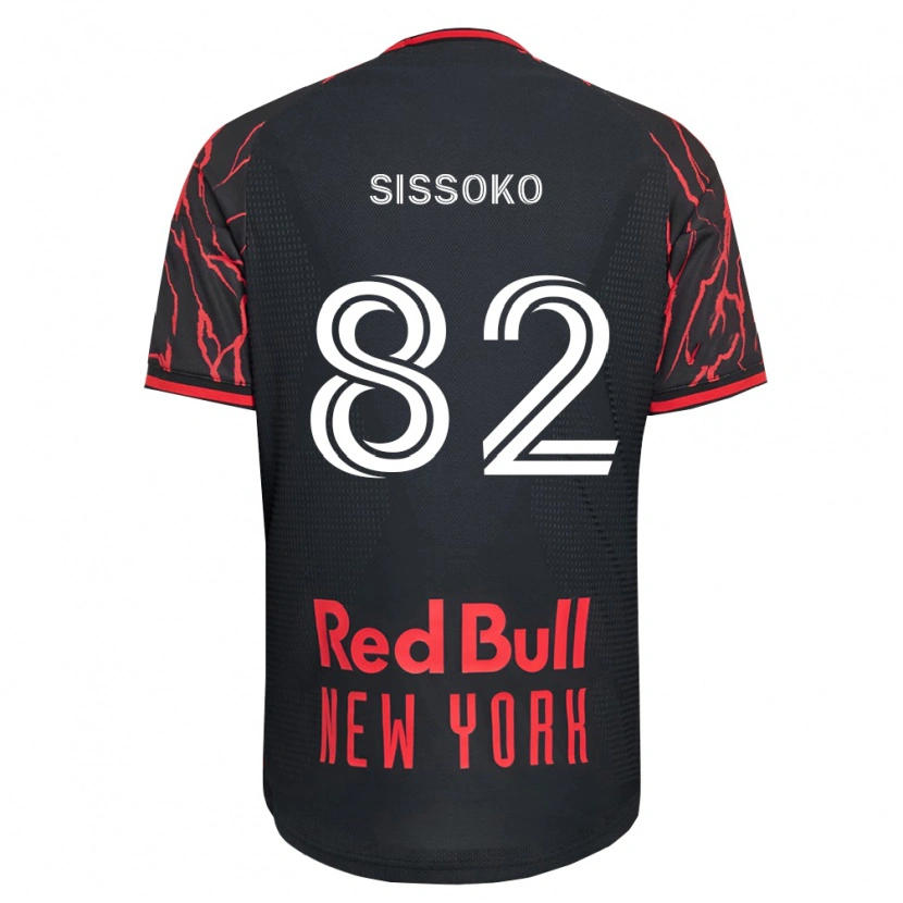 Danxen Enfant Maillot Makan Sissoko #82 Rouge Noir Blanc Tenues Domicile 2026/27 T-Shirt