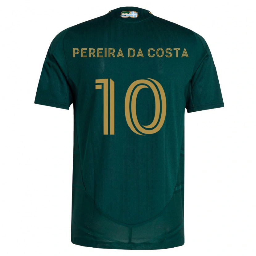Danxen Enfant Maillot David Da Costa #10 Vert Foncé Marron Tenues Domicile 2026/27 T-Shirt