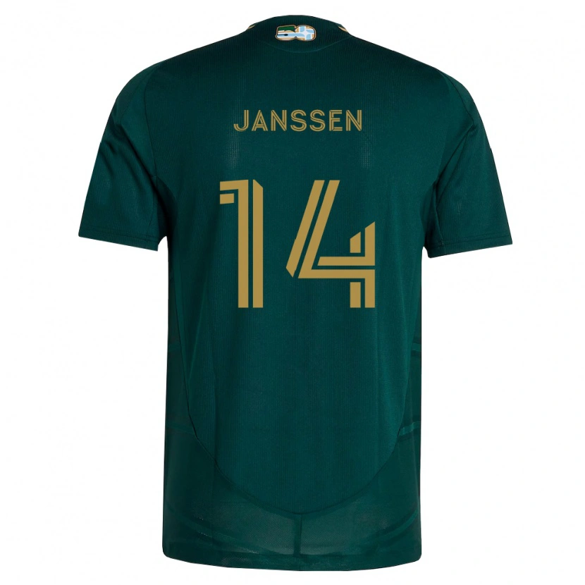 Danxen Enfant Maillot Vincent Janssen #14 Vert Foncé Marron Tenues Domicile 2026/27 T-Shirt