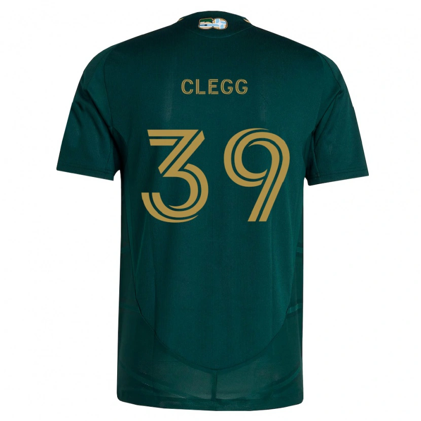Danxen Enfant Maillot Tyler Clegg #39 Vert Foncé Marron Tenues Domicile 2026/27 T-Shirt