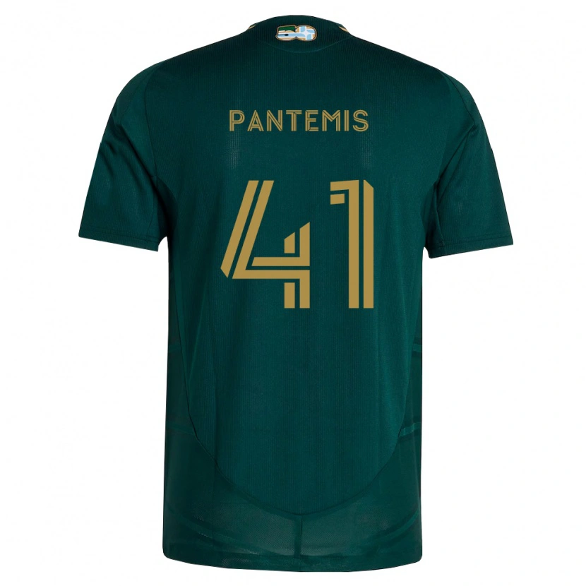 Danxen Enfant Maillot James Pantemis #41 Vert Foncé Marron Tenues Domicile 2026/27 T-Shirt
