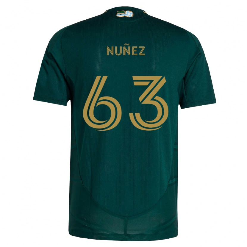 Danxen Enfant Maillot Daniel Núñez #63 Vert Foncé Marron Tenues Domicile 2026/27 T-Shirt