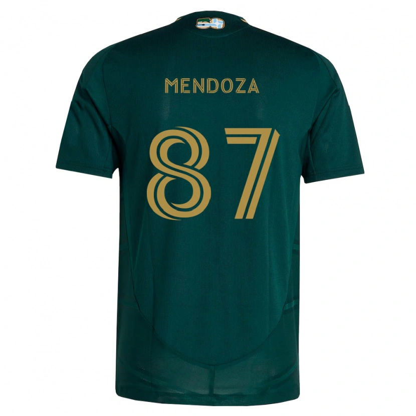 Danxen Enfant Maillot Christian Mendoza #87 Vert Foncé Marron Tenues Domicile 2026/27 T-Shirt