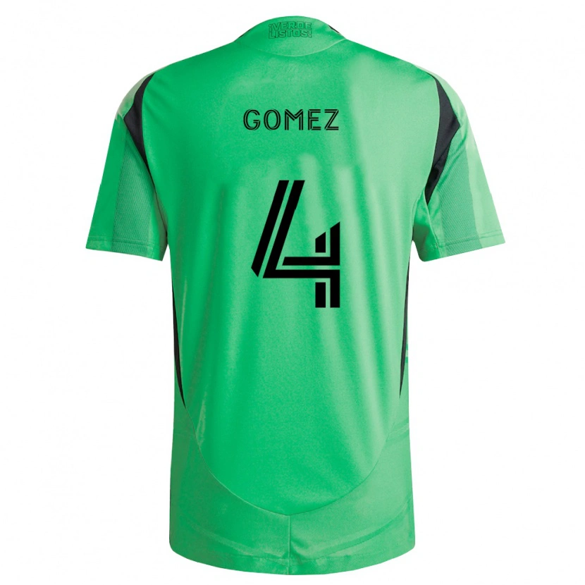 Danxen Enfant Maillot Antonio Gomez #4 Vert Émeraude Noir Tenues Domicile 2026/27 T-Shirt