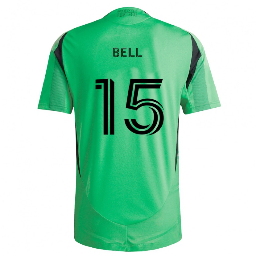 Danxen Enfant Maillot Jon Bell #15 Vert Émeraude Noir Tenues Domicile 2026/27 T-Shirt