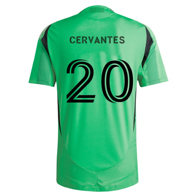 Danxen Enfant Maillot Aaron Cervantes #20 Vert Émeraude Noir Tenues Domicile 2026/27 T-Shirt