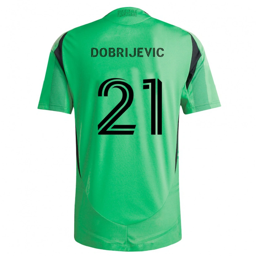 Danxen Enfant Maillot Stefan Dobrijevic #21 Vert Émeraude Noir Tenues Domicile 2026/27 T-Shirt